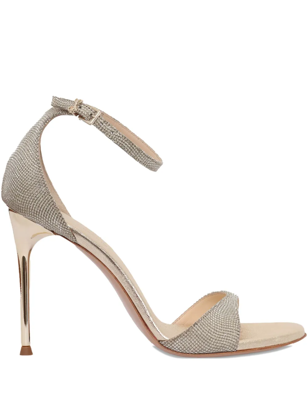Sergio Levantesi 100mm ankle-strap sandals Grey