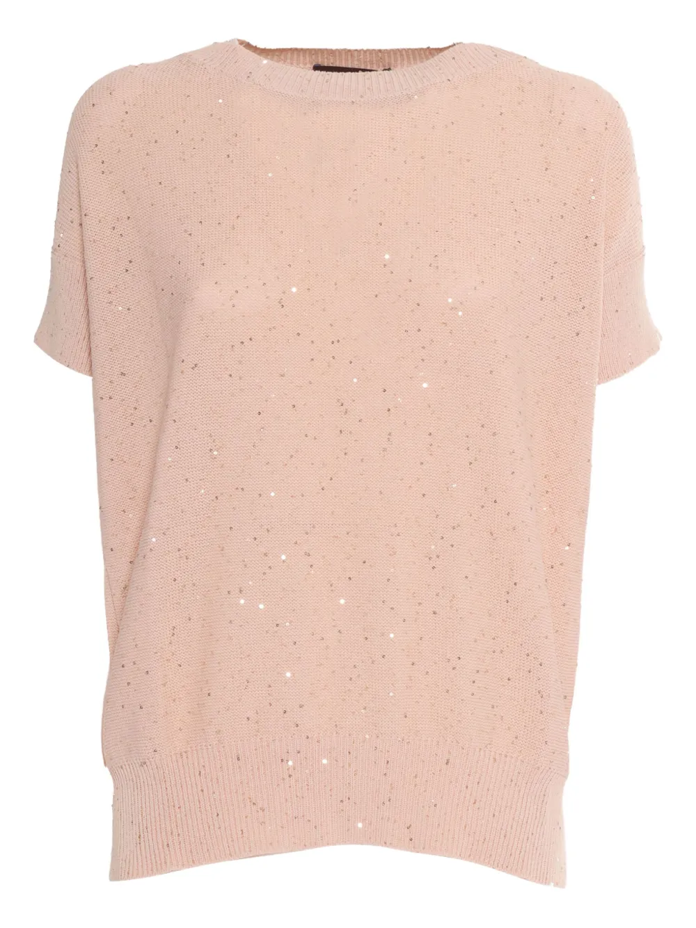 sequin-embellished knit top