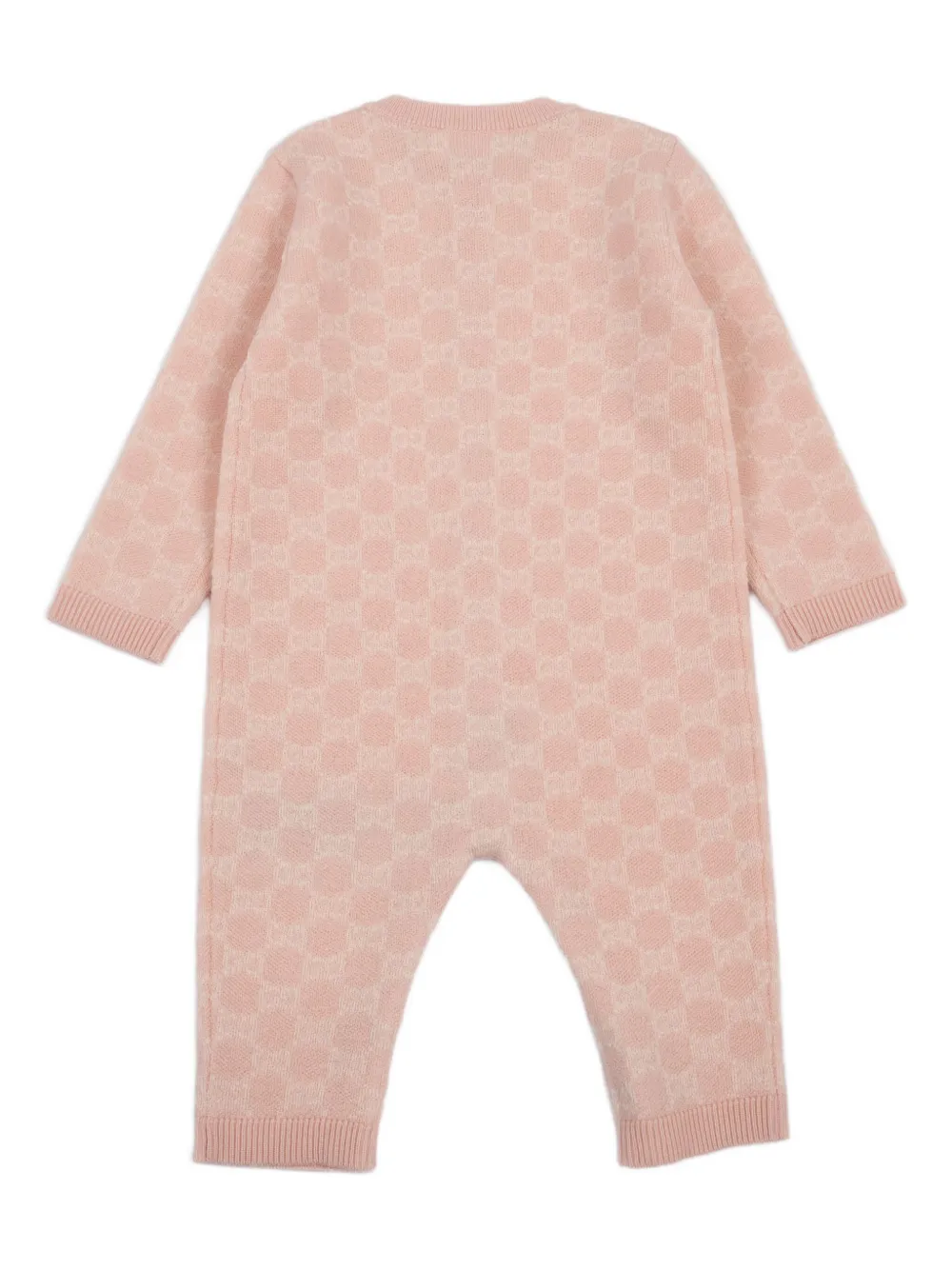 Gucci Kids GG Supreme-jacquard wool romper Roze