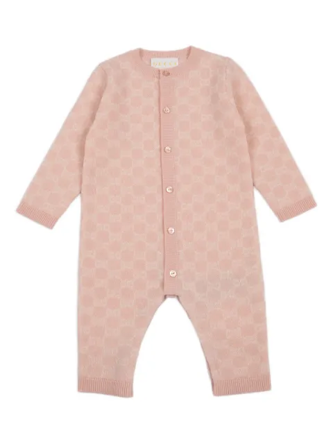 Gucci Kids GG Supreme-jacquard wool romper