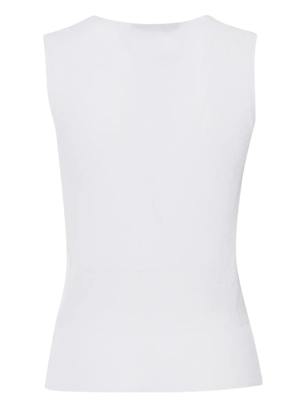 Max Mara Mouwloze top met ronde hals Wit