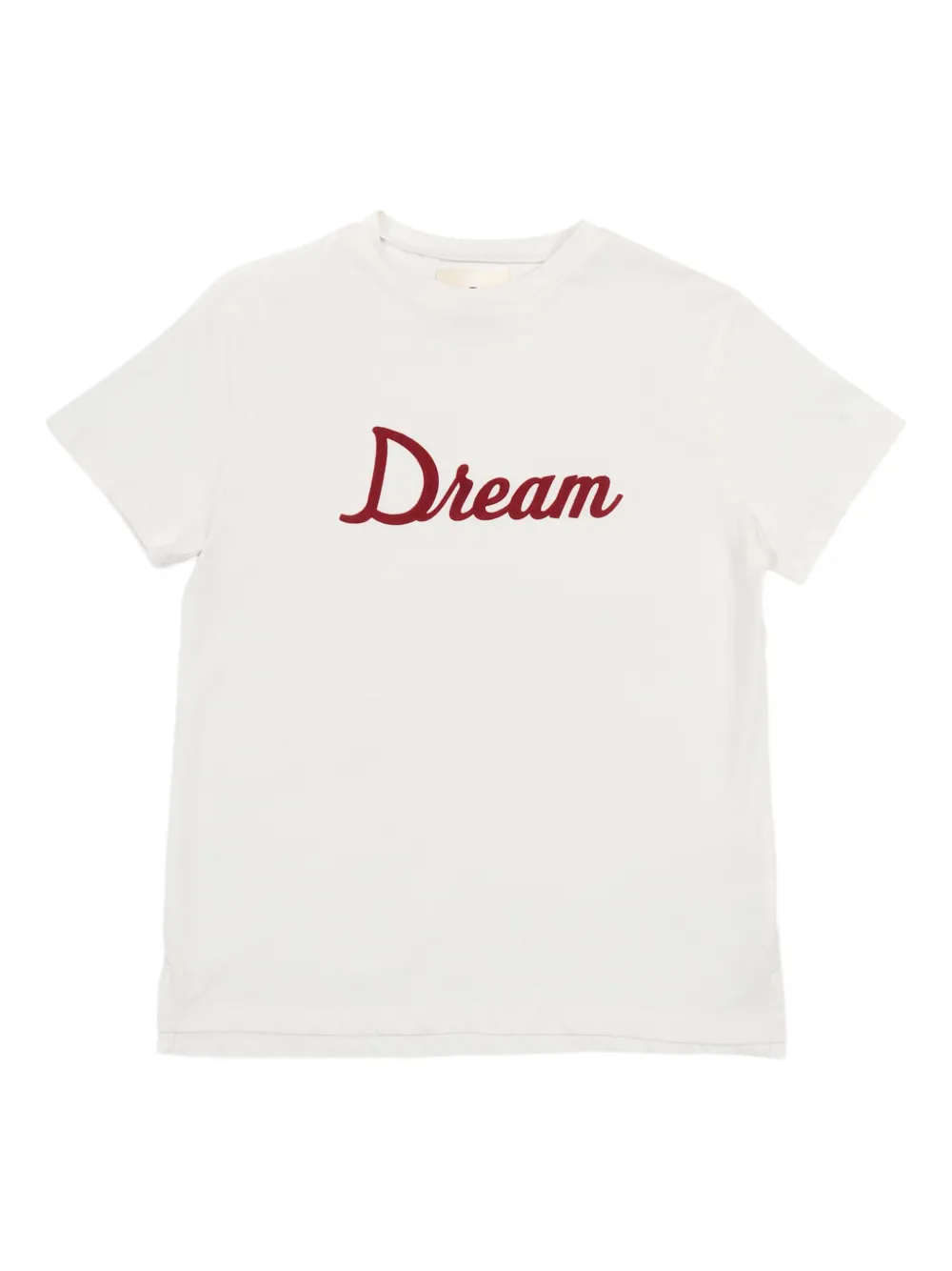 Douuod Embroidered-script T-shirt In White