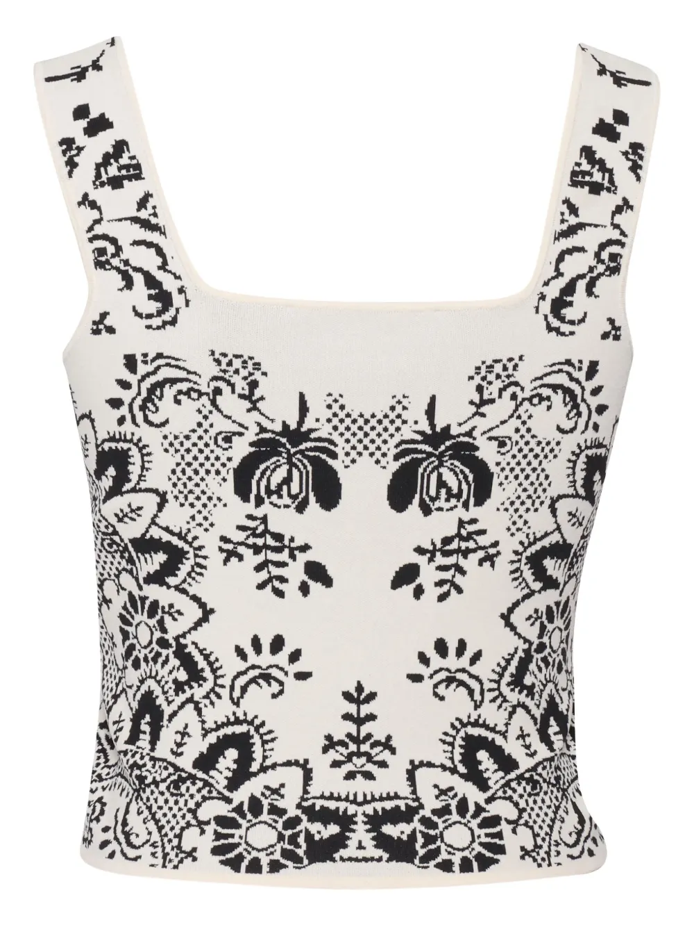 Weekend Max Mara Blouse met vierkante hals en patroon - Wit