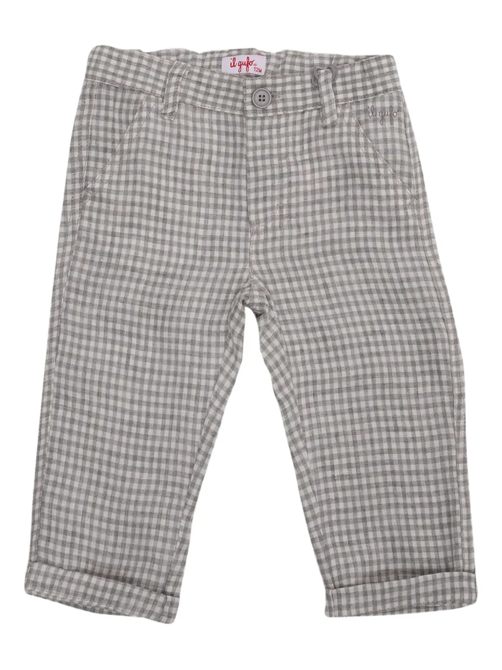 Il Gufo gingham-check trousers | Grey | Image 1