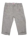 Il Gufo gingham-check trousers - Grey