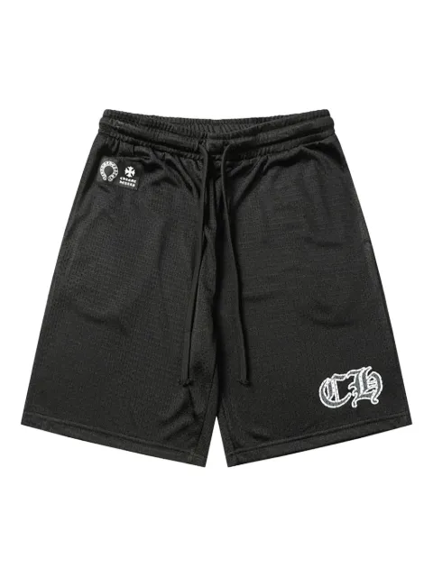 Chrome Hearts logo-patch shorts