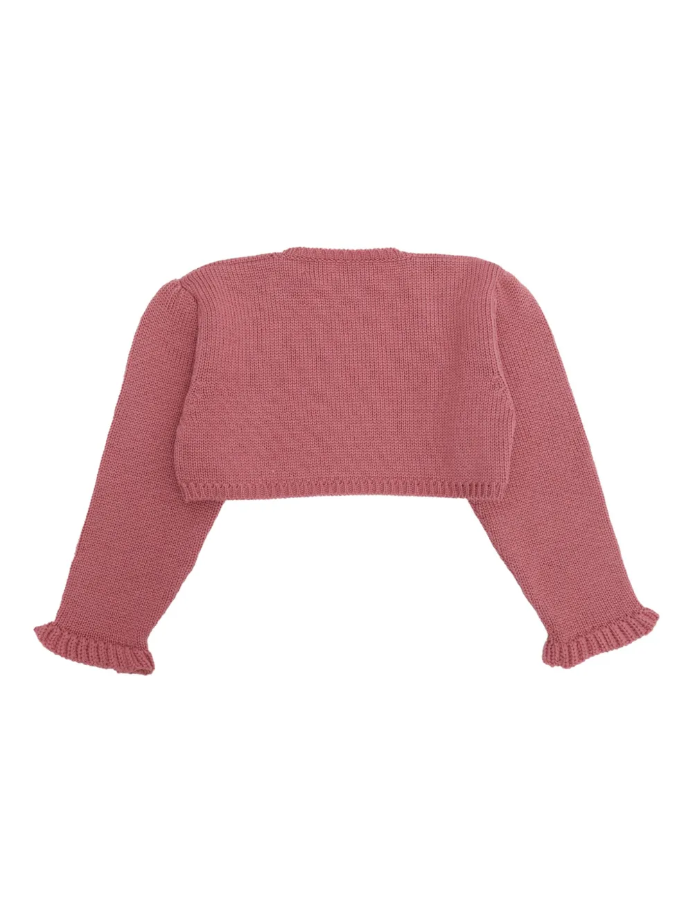 La Stupenderia Wollen vest met ruches Roze