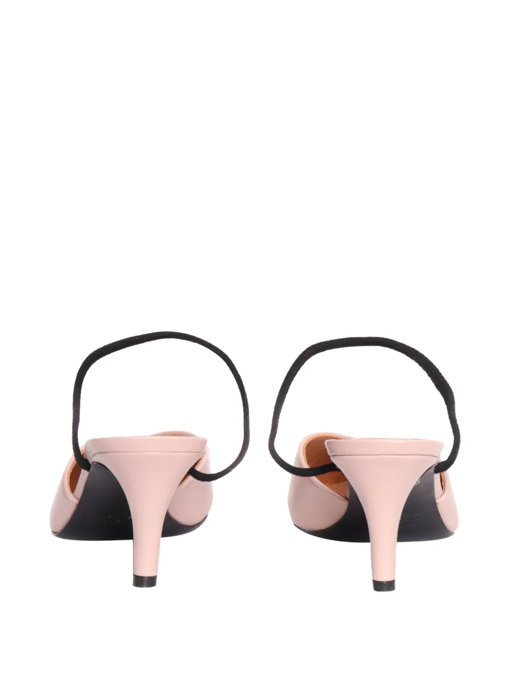 Via Roma 15 contrast-strap leather mules Pink