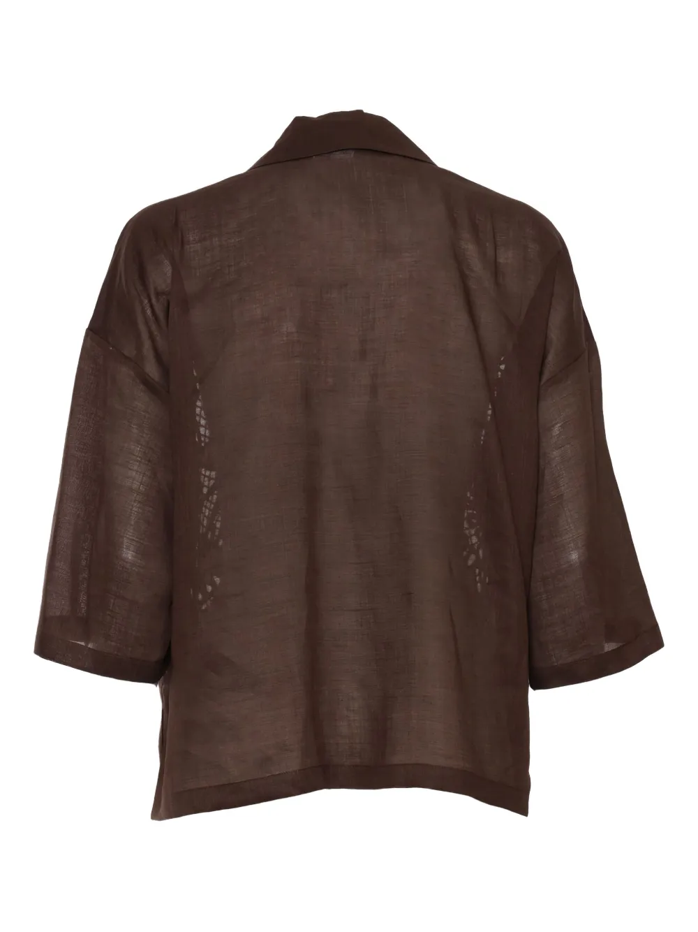 Max Mara Legno blouse met borduurwerk - Bruin