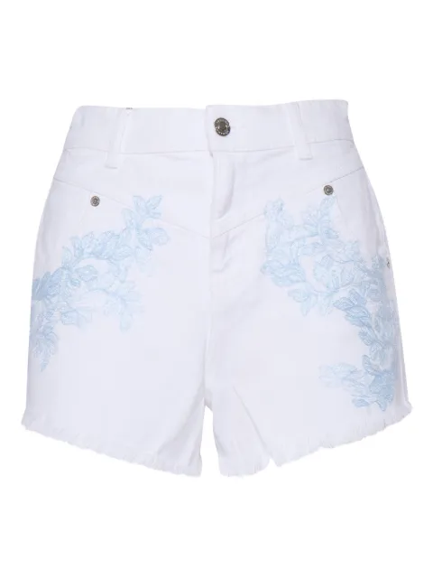Ermanno Scervino floral-embroidered frayed shorts