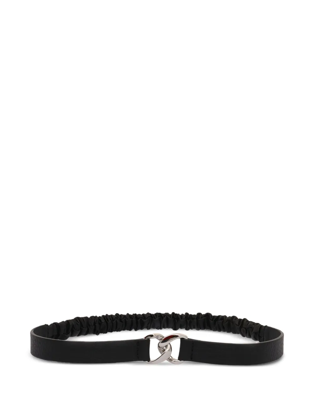elasticated-insert leather belt