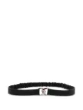 Orciani elasticated-insert leather belt - Black