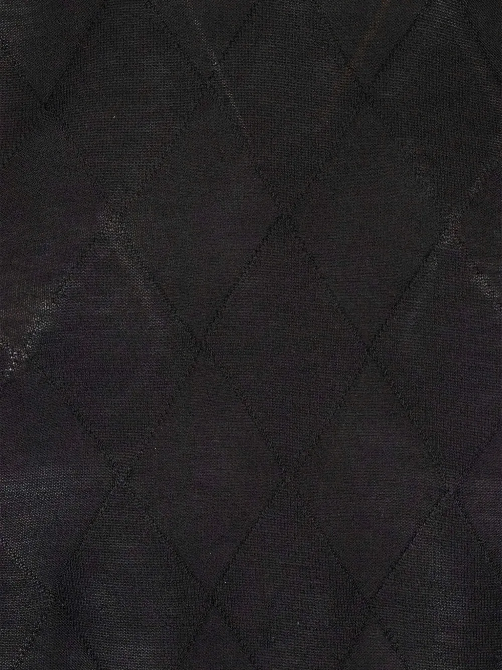 Ballantyne diamond-pattern cotton top Zwart