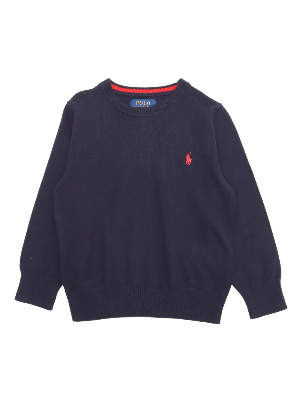 POLO RALPH LAUREN KIDS Katoenen sweater met borduurwerk Blauw