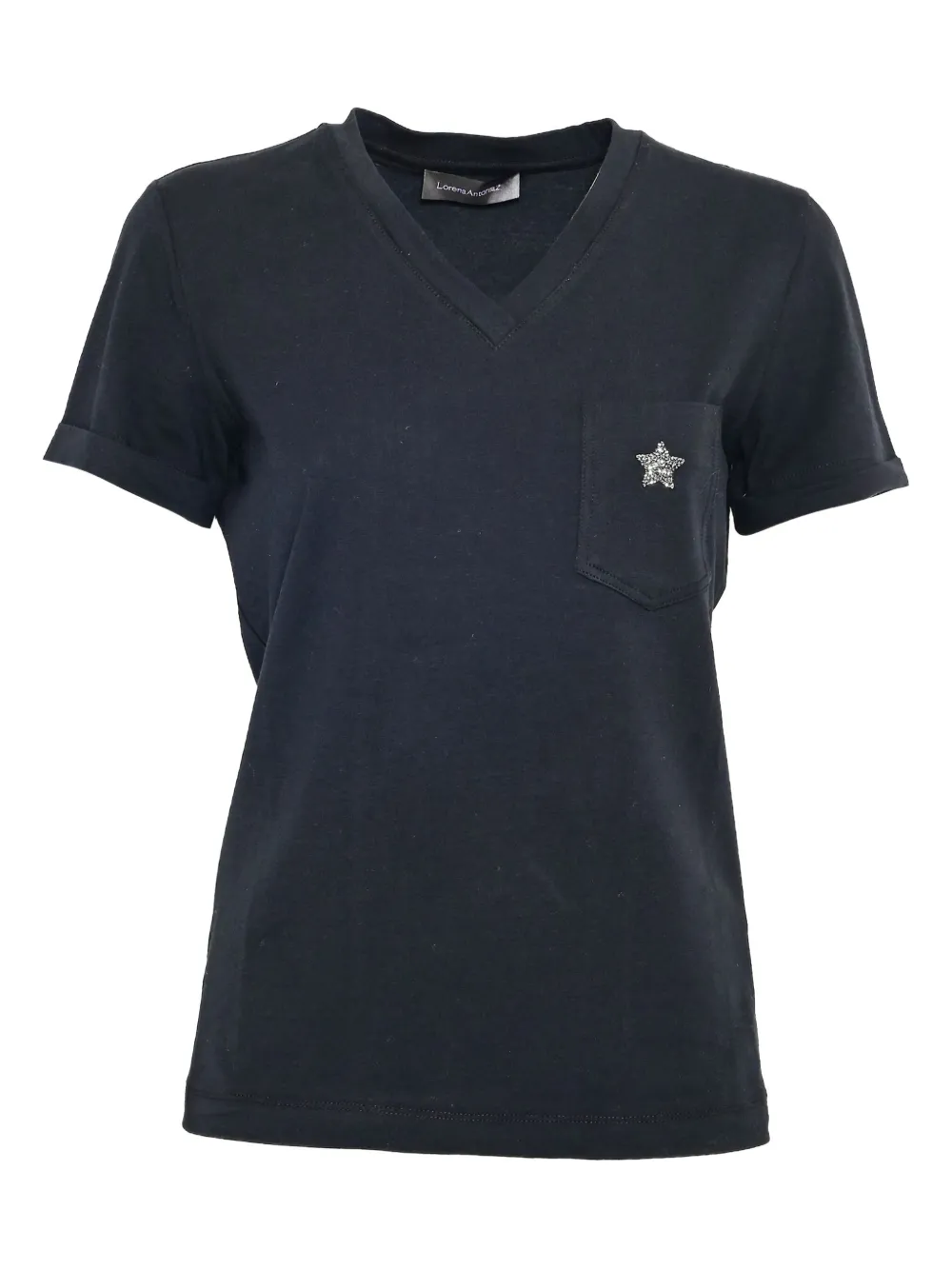 Libra star-embellished V-neck T-shirt