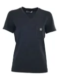 Lorena Antoniazzi Libra star-embellished V-neck T-shirt - Black