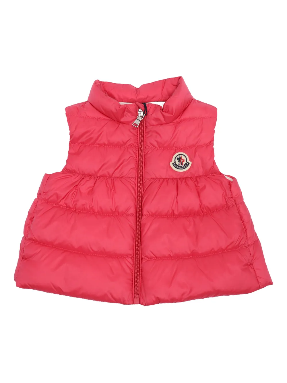 Moncler Enfant Hiva gewatteerde top met logo Roze