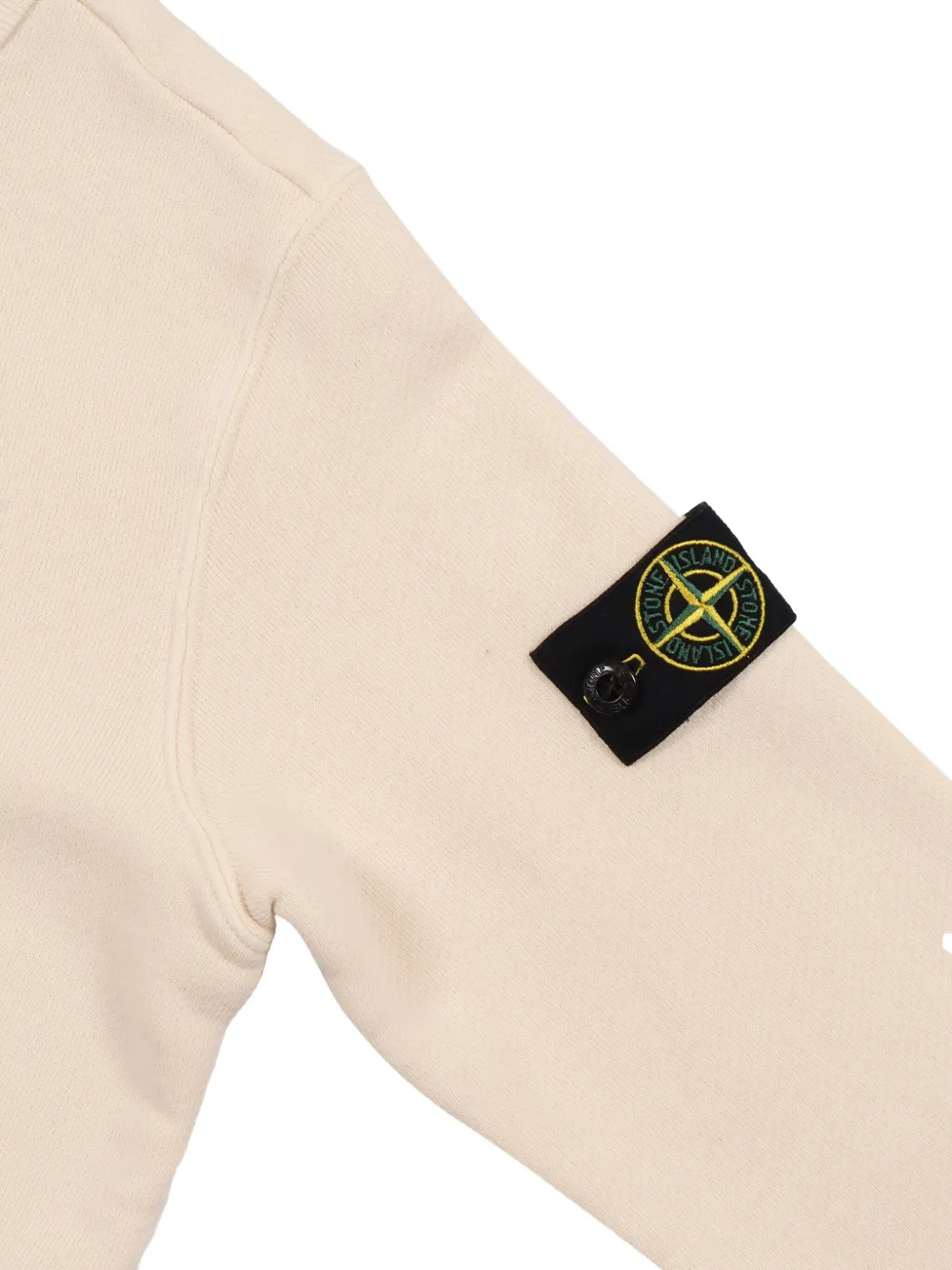 Stone Island Junior Katoenen sweater met Compass-logopatch Wit