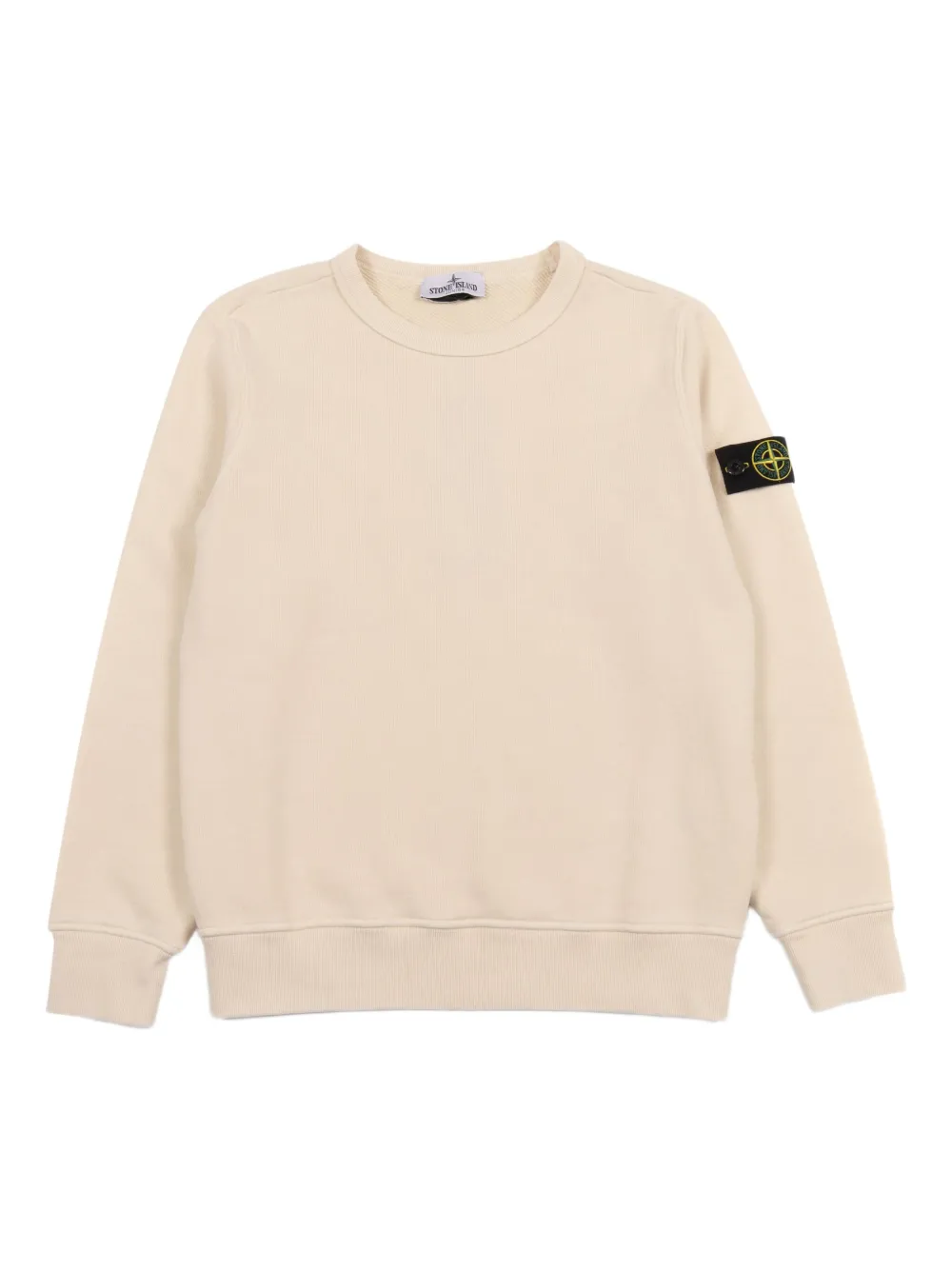 Stone Island Junior Compass-badge cotton sweatshirt | White | Image 1