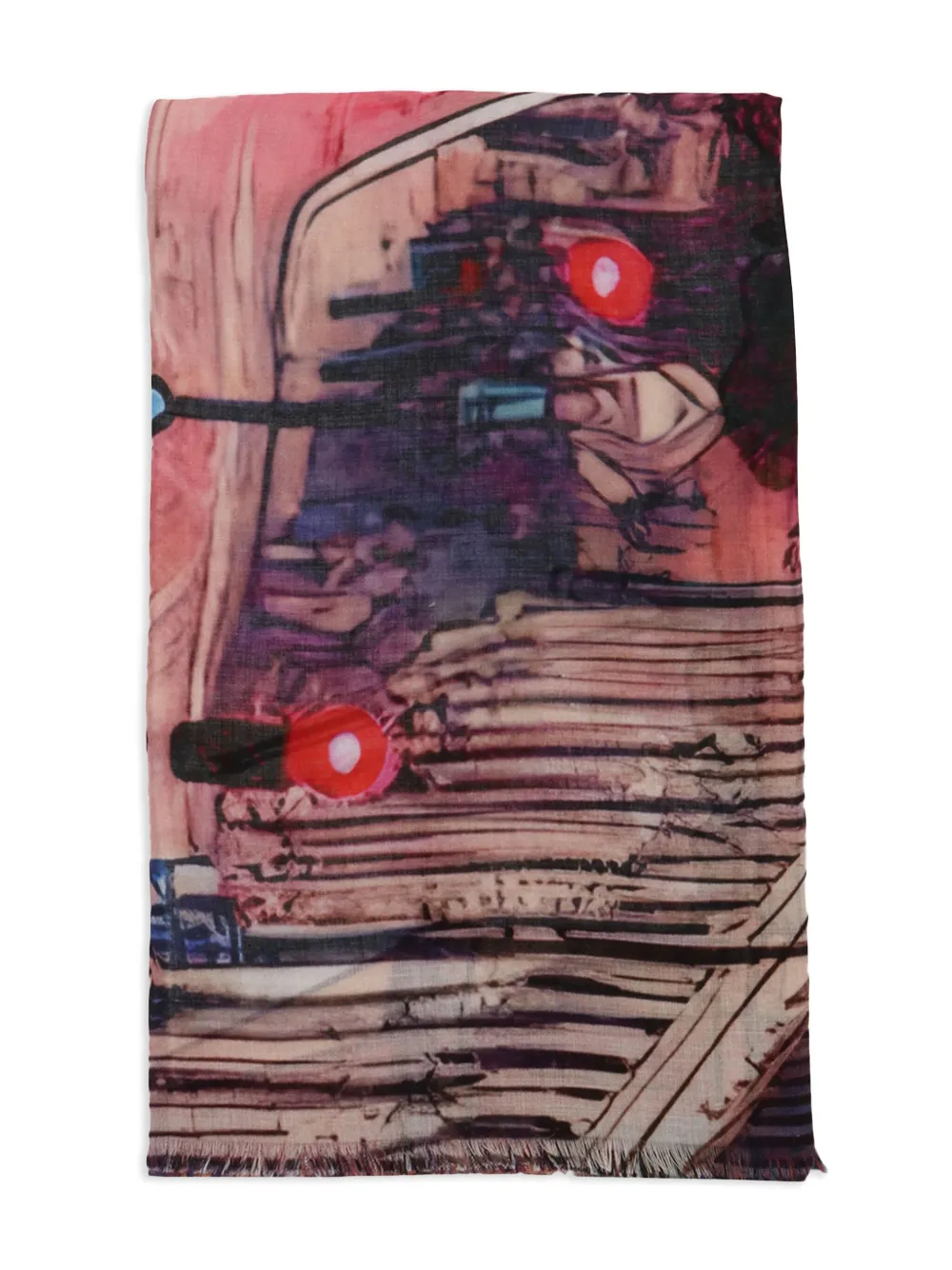 Perla abstract-print scarf