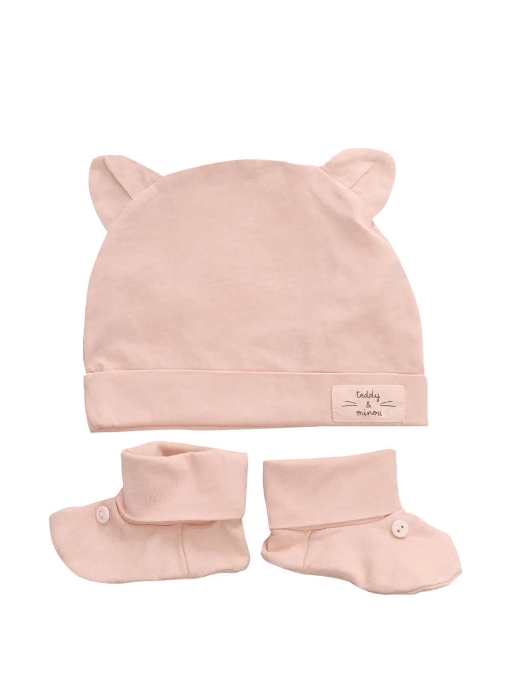 TEDDY & MINOU Muts met kattenoren en laarzen Roze