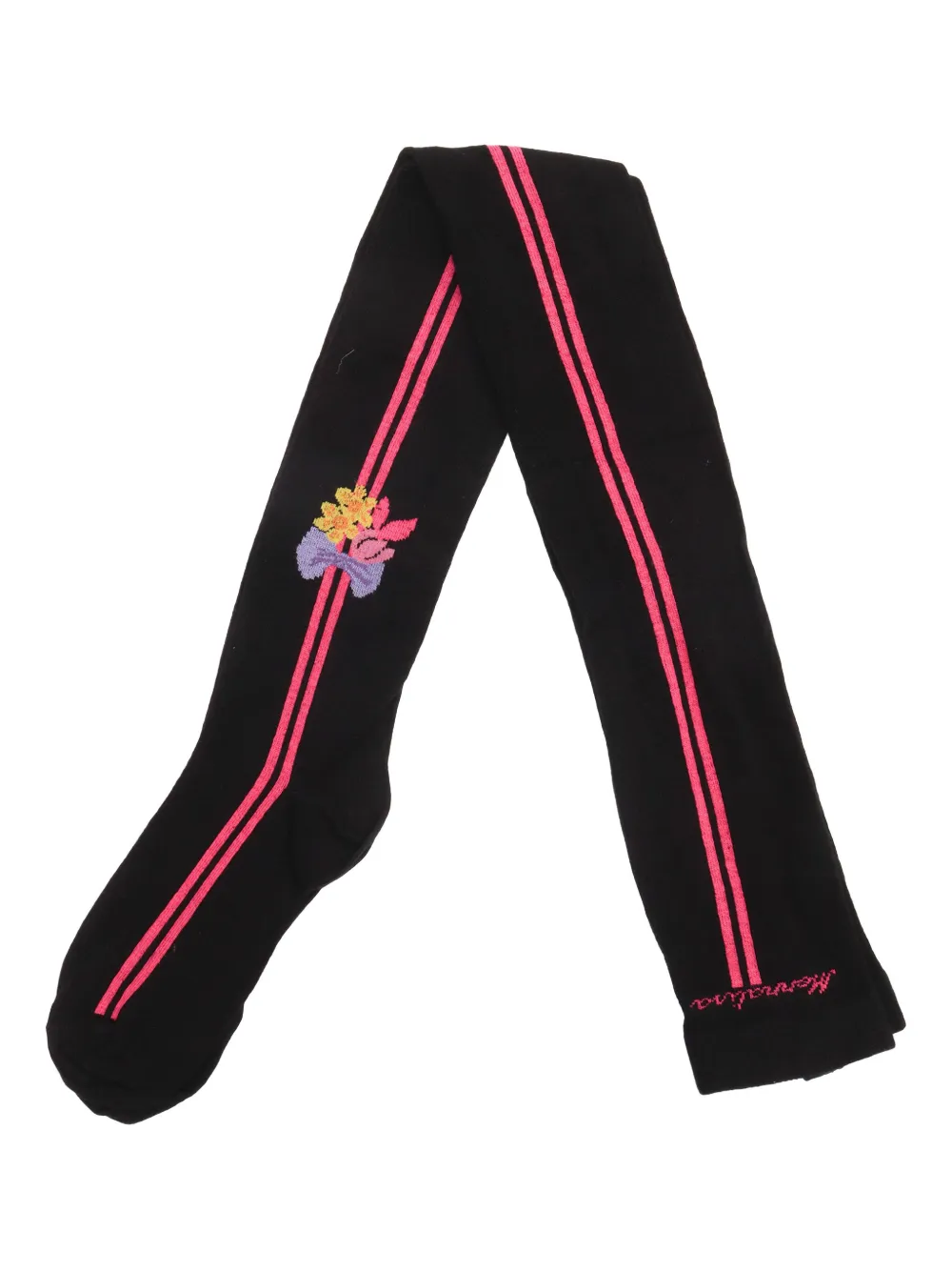 Monnalisa floral-intarsia tights | Black | Image 1