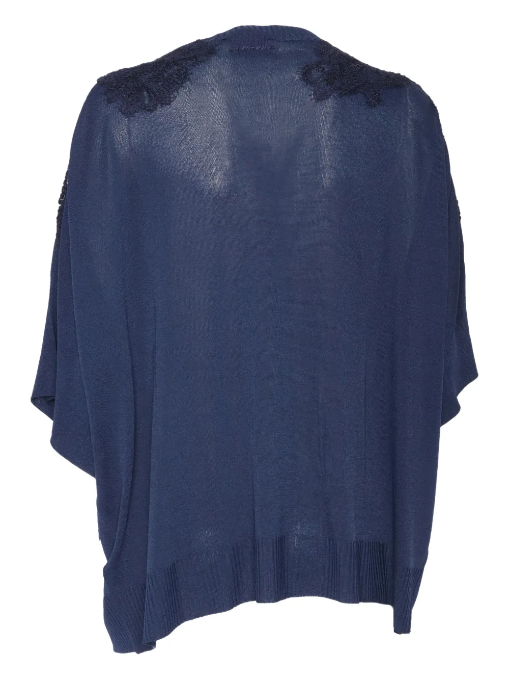 Ermanno Scervino Top met verfraaid kant - Blauw