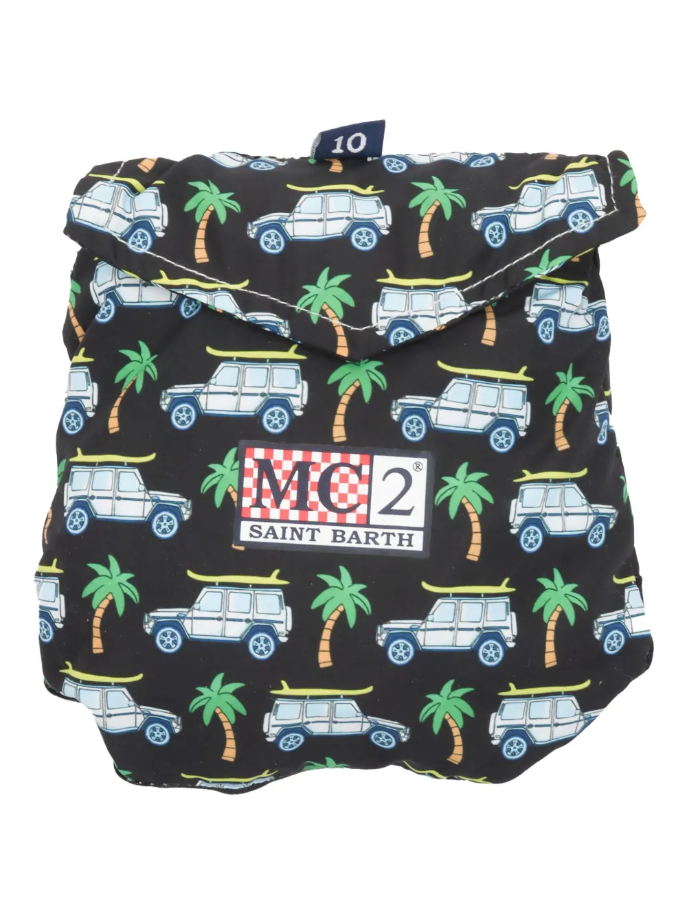 MC2 Saint Barth Kids Zwembroek met print Zwart