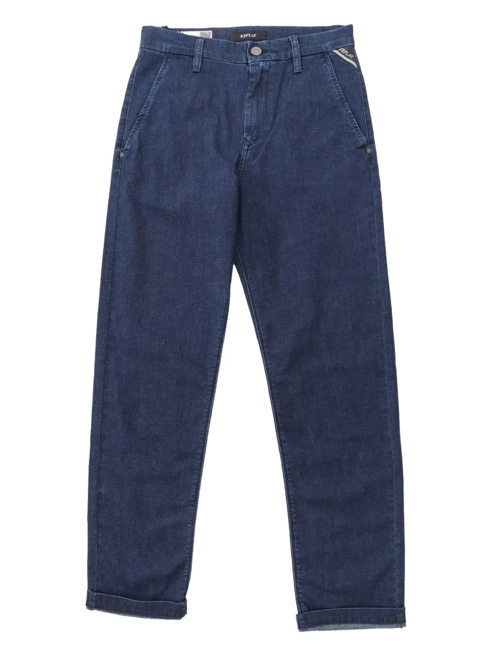 Replay Pantaloni con logo - Blu
