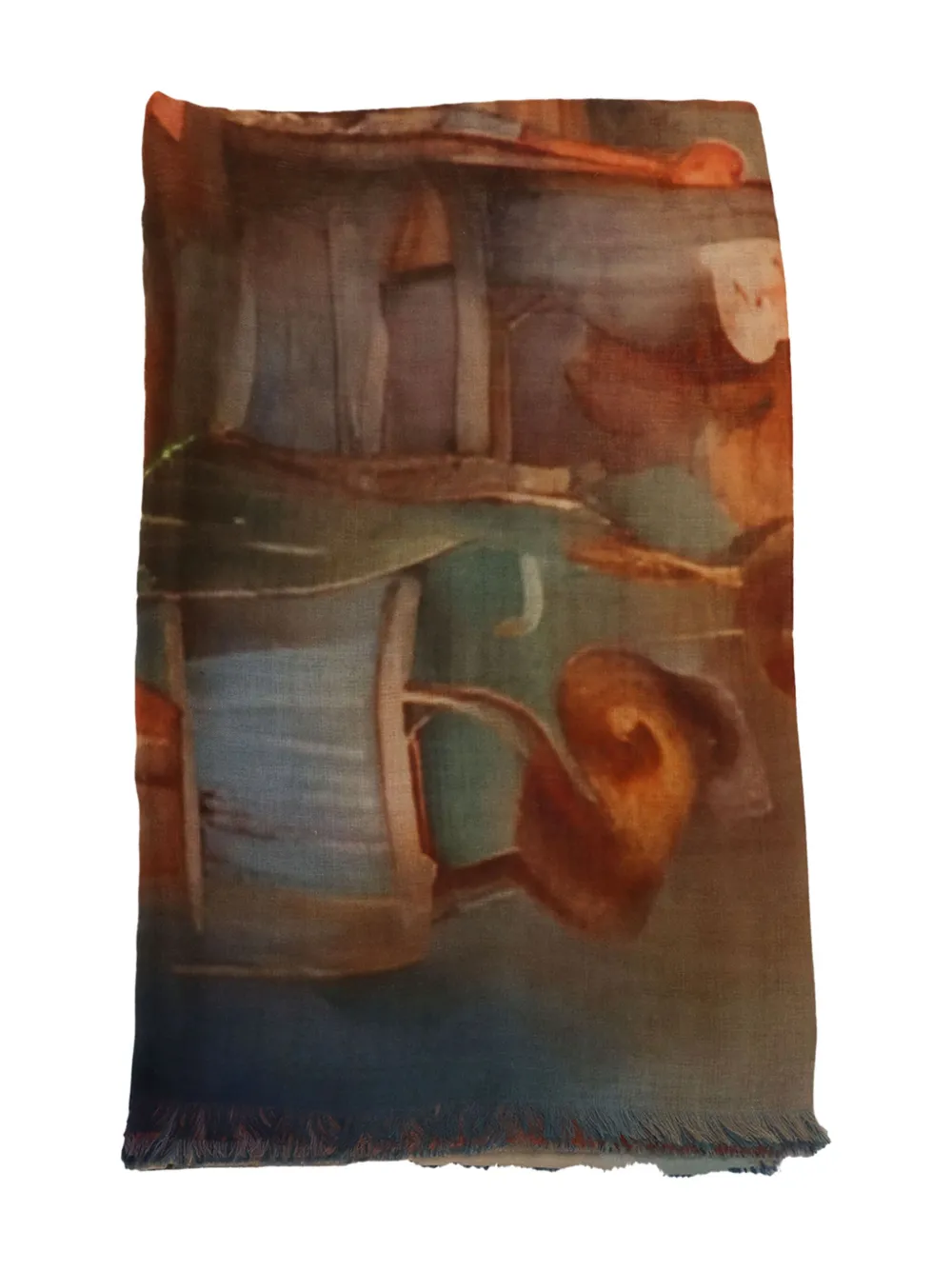 D'aniello Sciarpa Perla con stampa astratta - Arancione