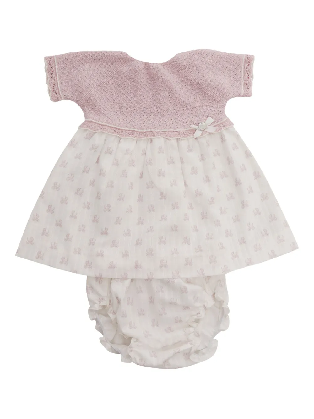 Paz Rodriguez Jurk met gebreid kant Roze