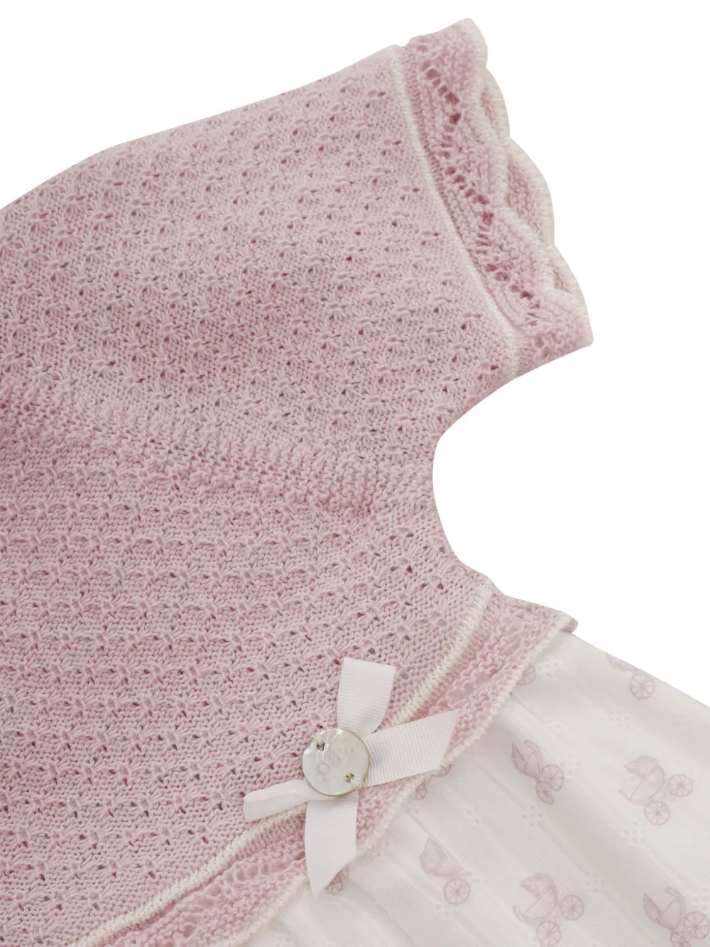 Paz Rodriguez Jurk met gebreid kant - Roze