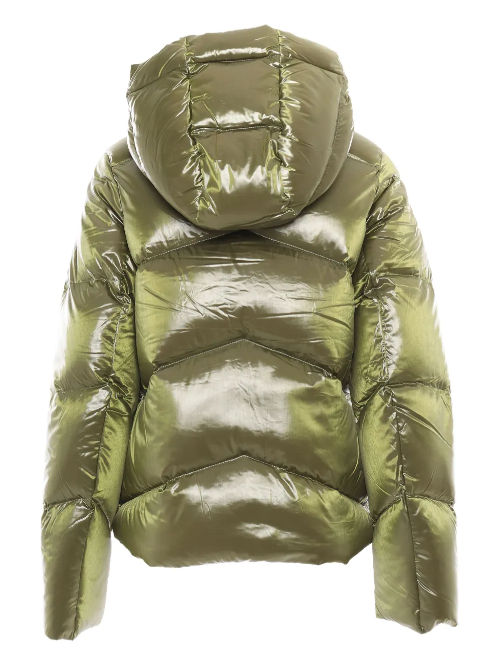 K-way Ninev Crystal-chintz Puffer Jacket In Green
