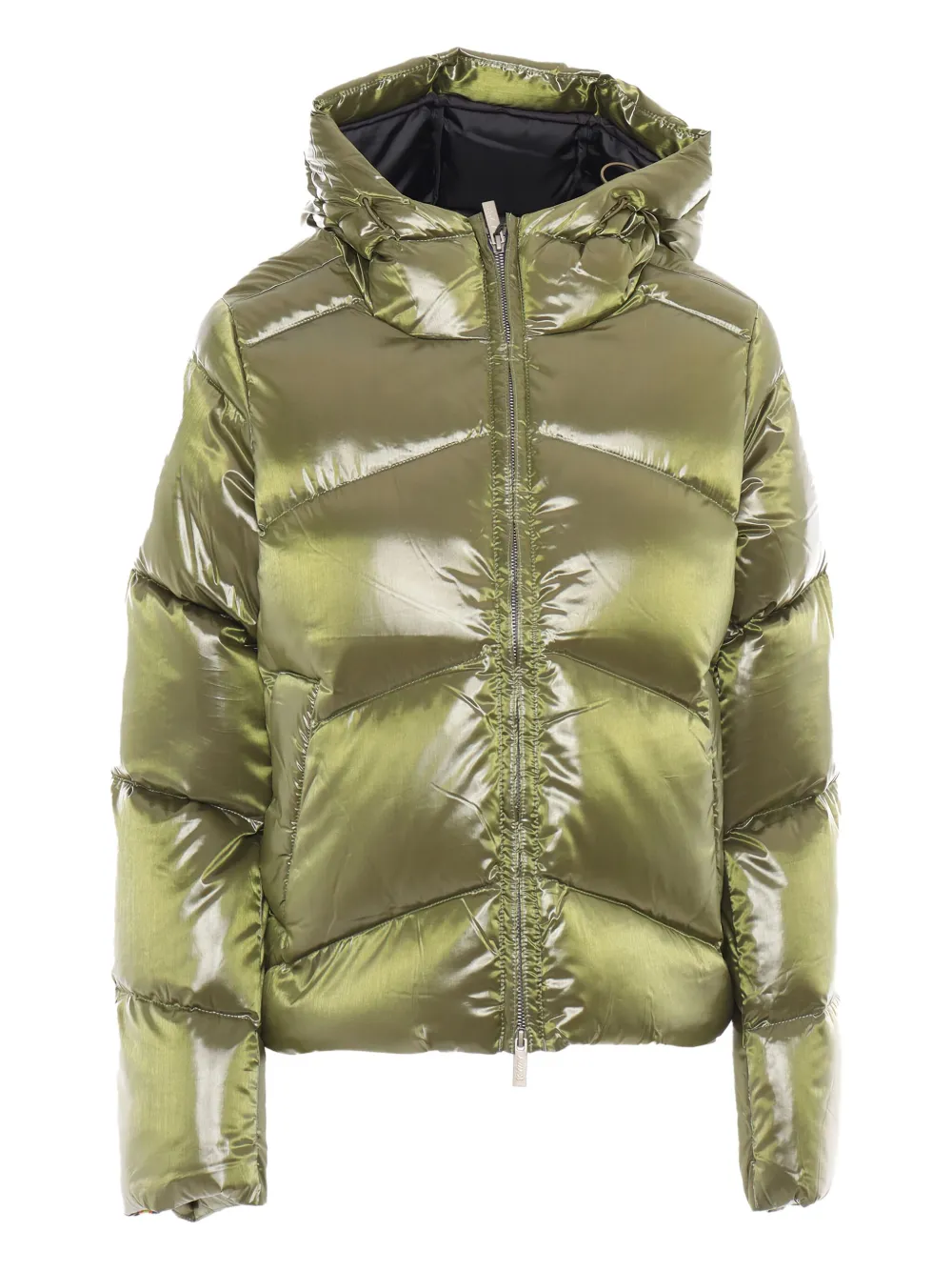 K-way Ninev Crystal-chintz Puffer Jacket In Green