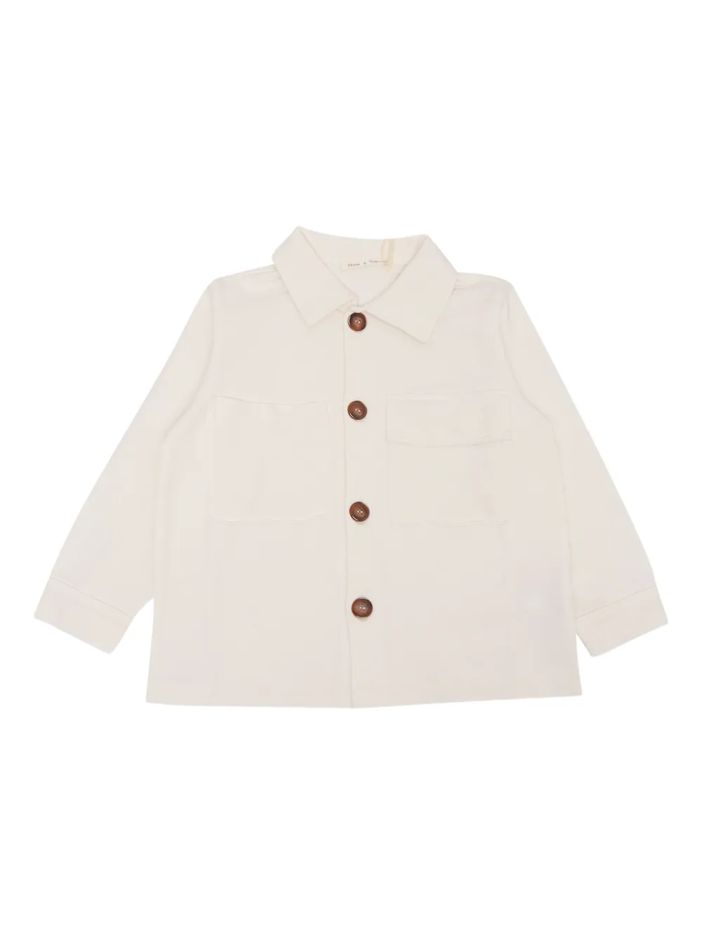 Zhoe & Tobiah Shirtjack met zak met knoopsluiting Wit