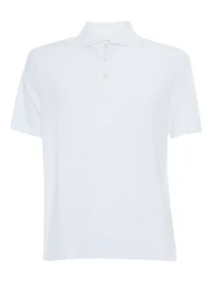 Tシャツ・カットソー Fedeli SS25 White piquet polo shirt (8UEF0130 163) North Piquet Short Sleeve Polo – Fedeli