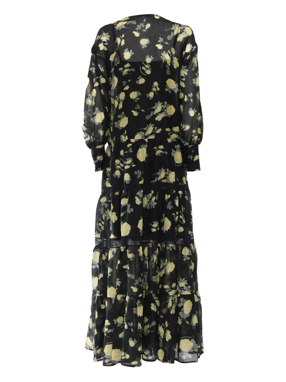 Ermanno Scervino floral-print tiered dress | Black | Image 1