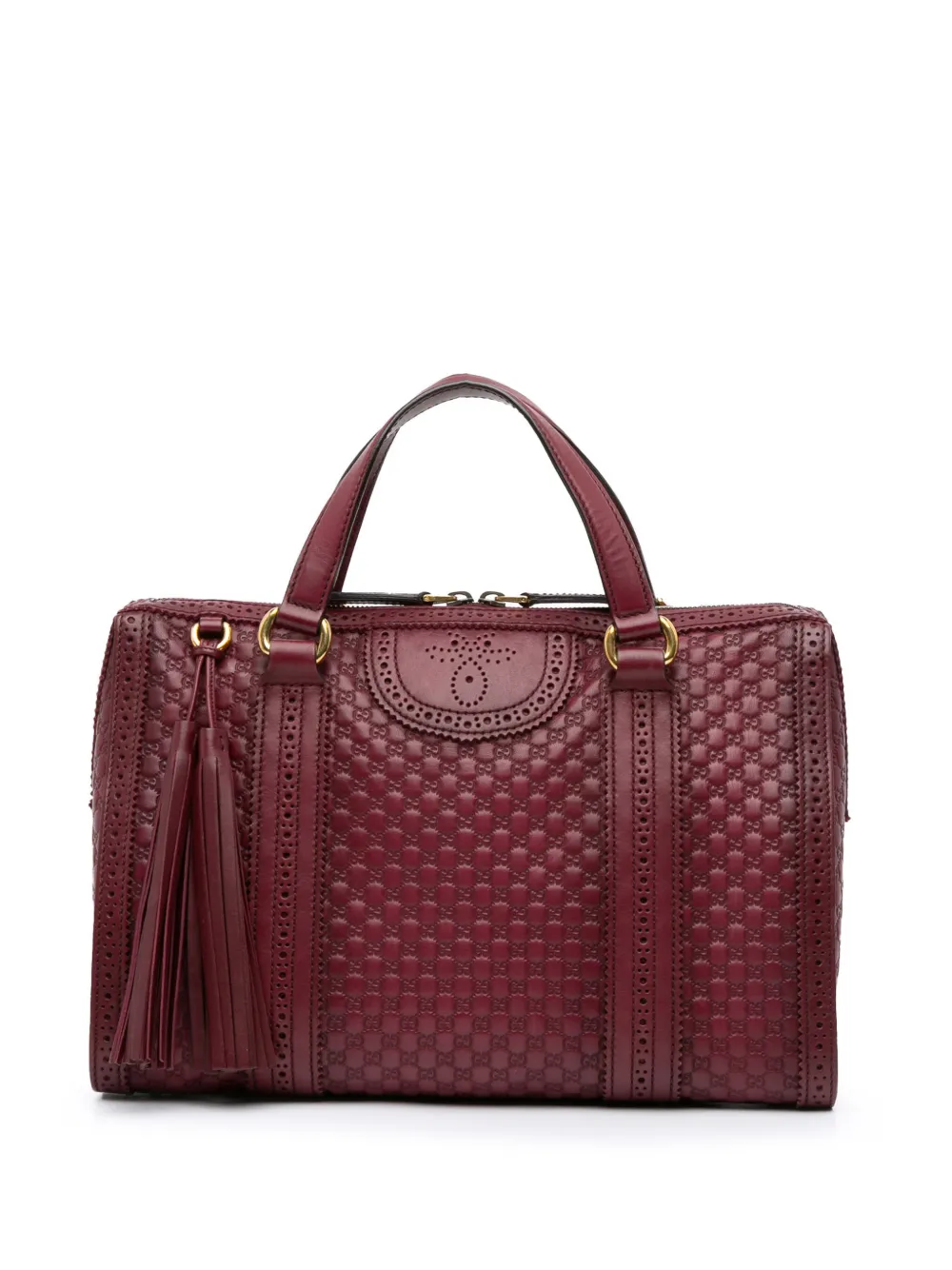 Gucci Pre-Owned 2016-2025 Microguccissima Brogue Duilio boston bag - Gucci Pre-Owned 2016-2025 Microguccissima Brogue Duilio boston bag -