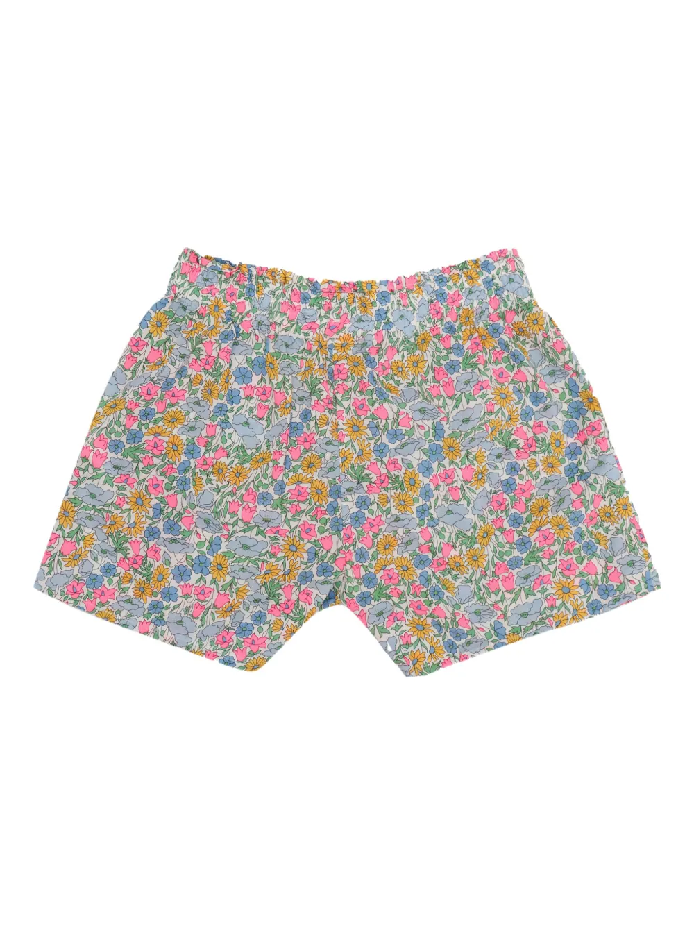 MC2 Saint Barth Kids Katoenen shorts met bloemenprint Blauw