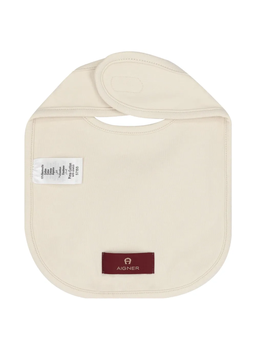 Aigner Kids logo-plaque baby bib - Wit