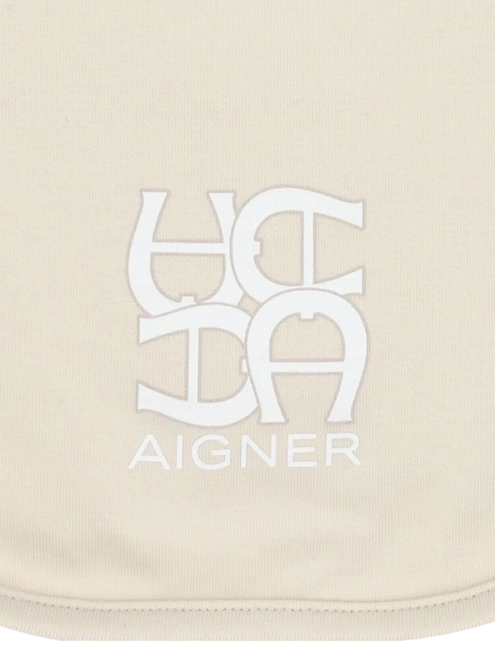 Aigner Kids Slabbetje met logoplakkaat Wit