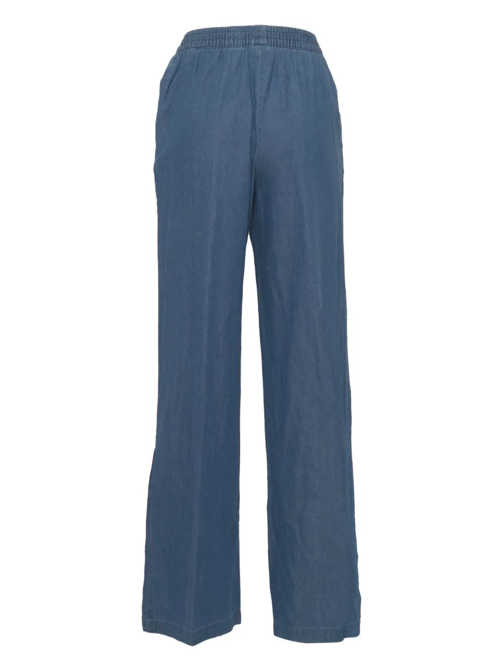 ASPESI Jeans met elastische taille en split - Blauw