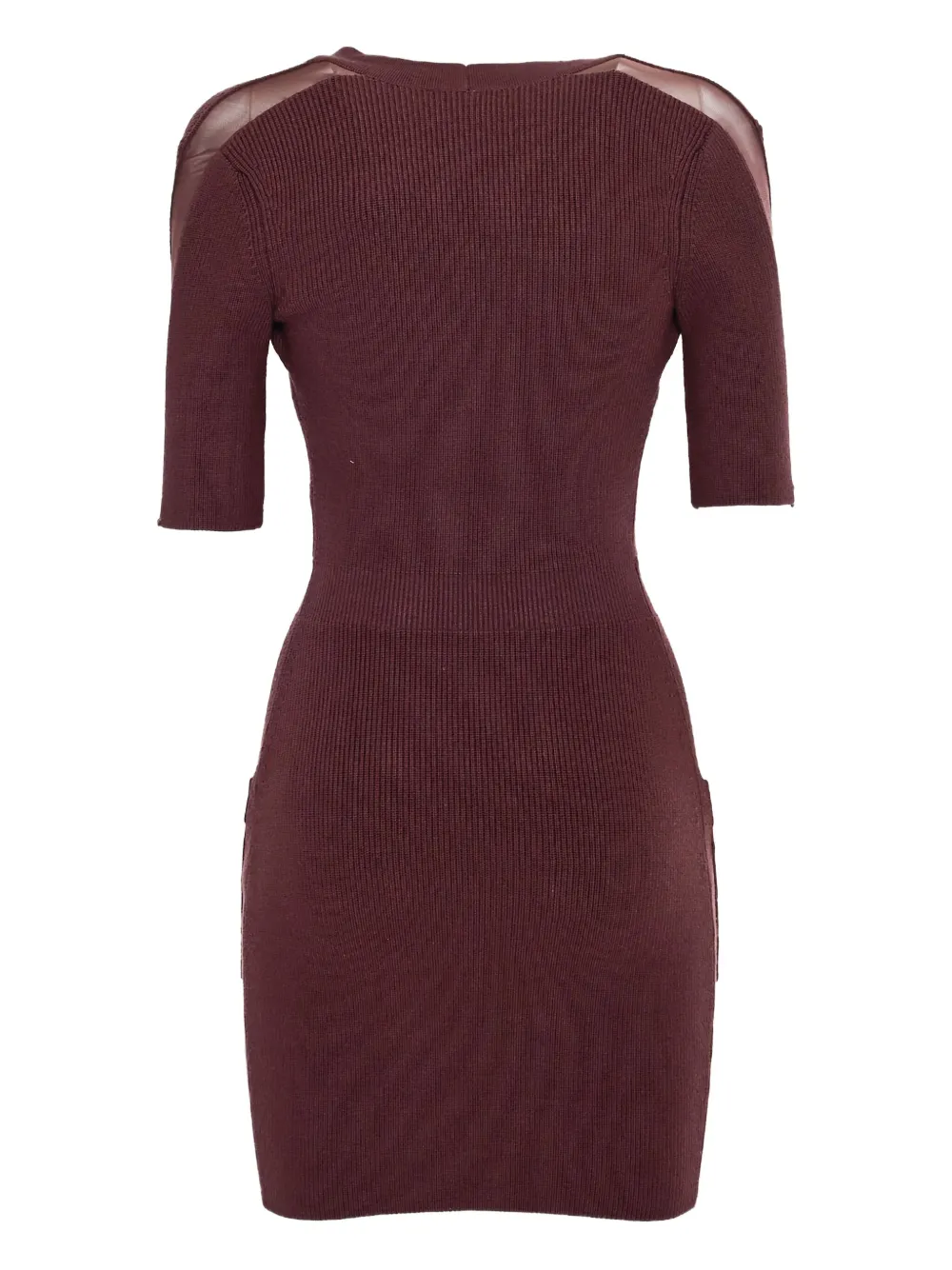 Elisabetta Franchi Geribbelde jurk met knoopsluiting - Rood