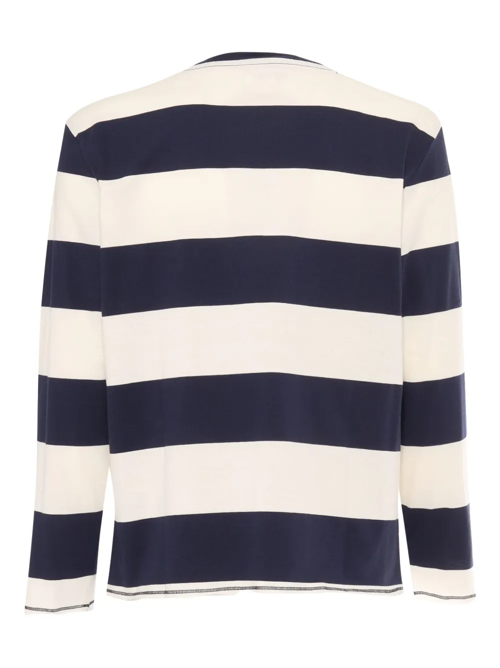 Fay T-shirt met gestreepte zak - Blauw