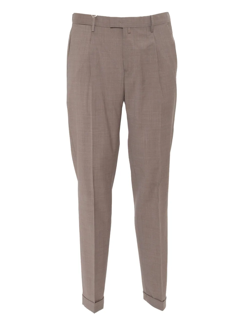 pleated cuffed trousers