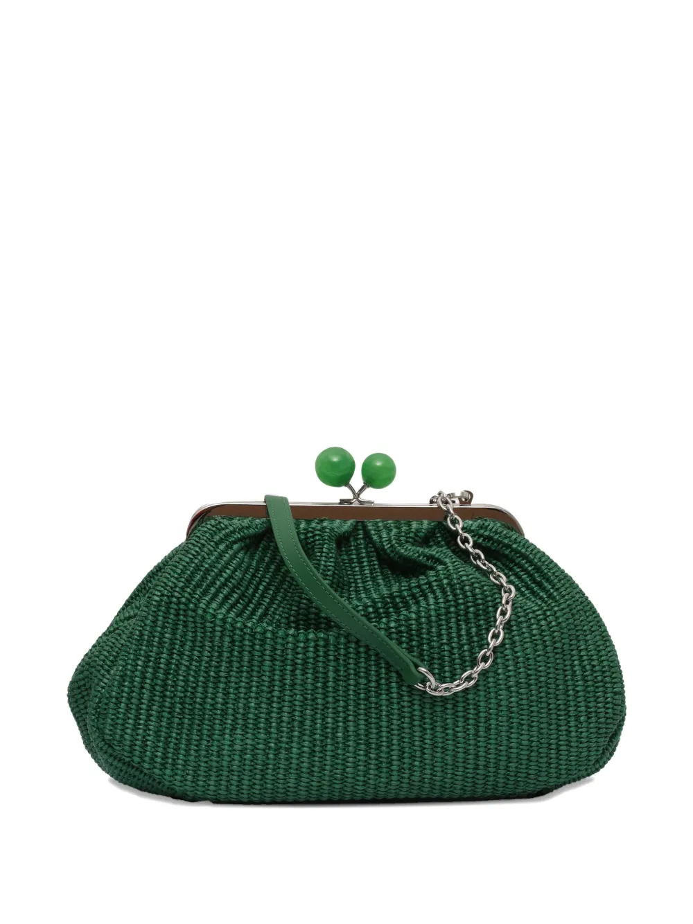 Weekend Max Mara Fortuna Woven Clutch Bag In Green