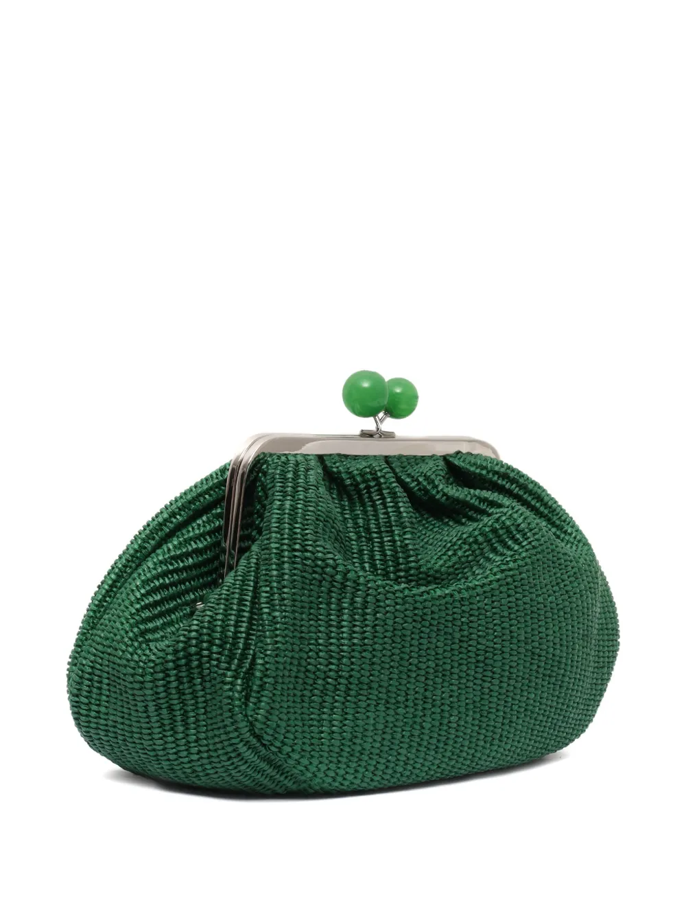 Weekend Max Mara Fortuna Woven Clutch Bag In Green