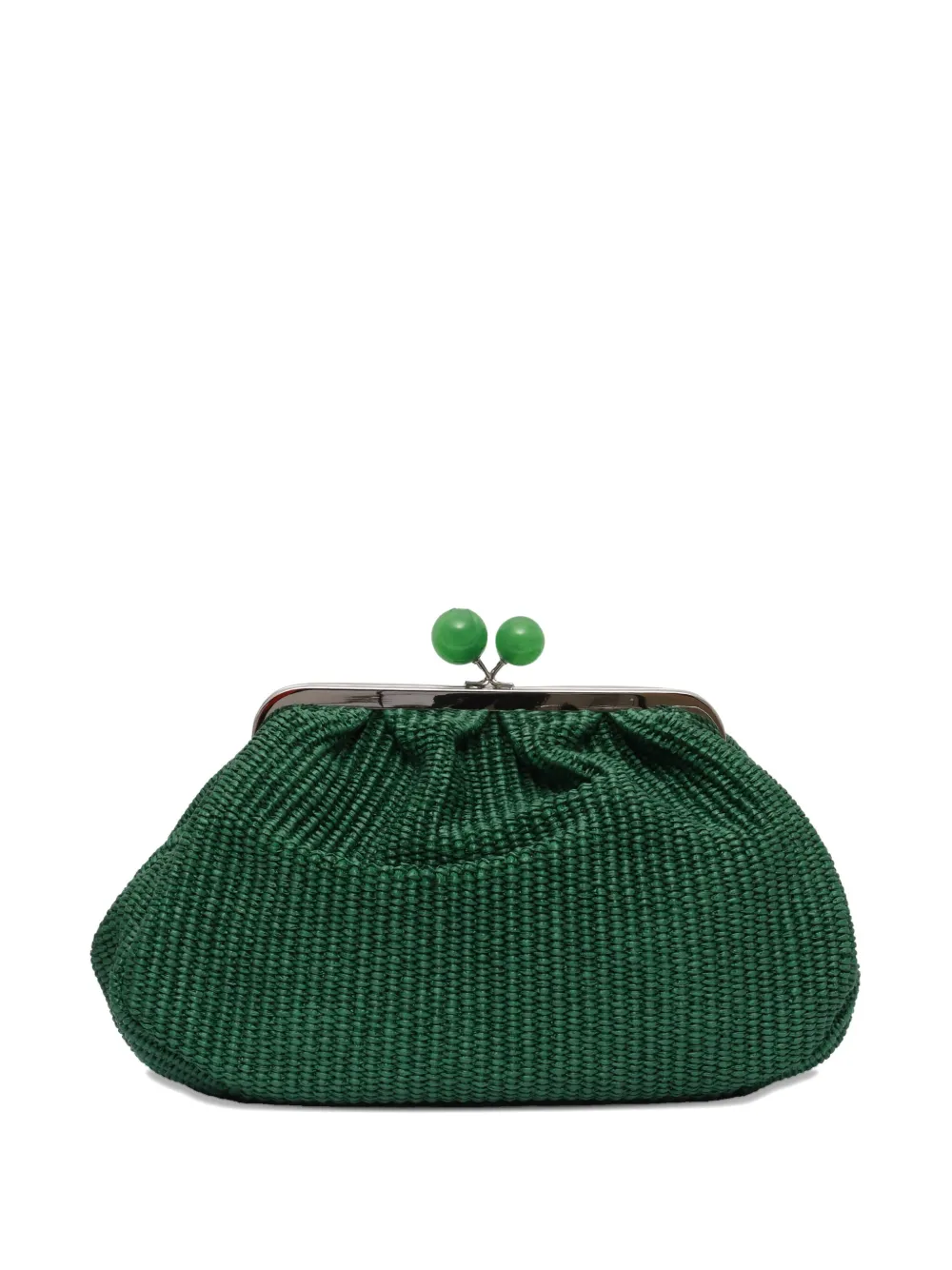 Weekend Max Mara Fortuna Woven Clutch Bag In Green