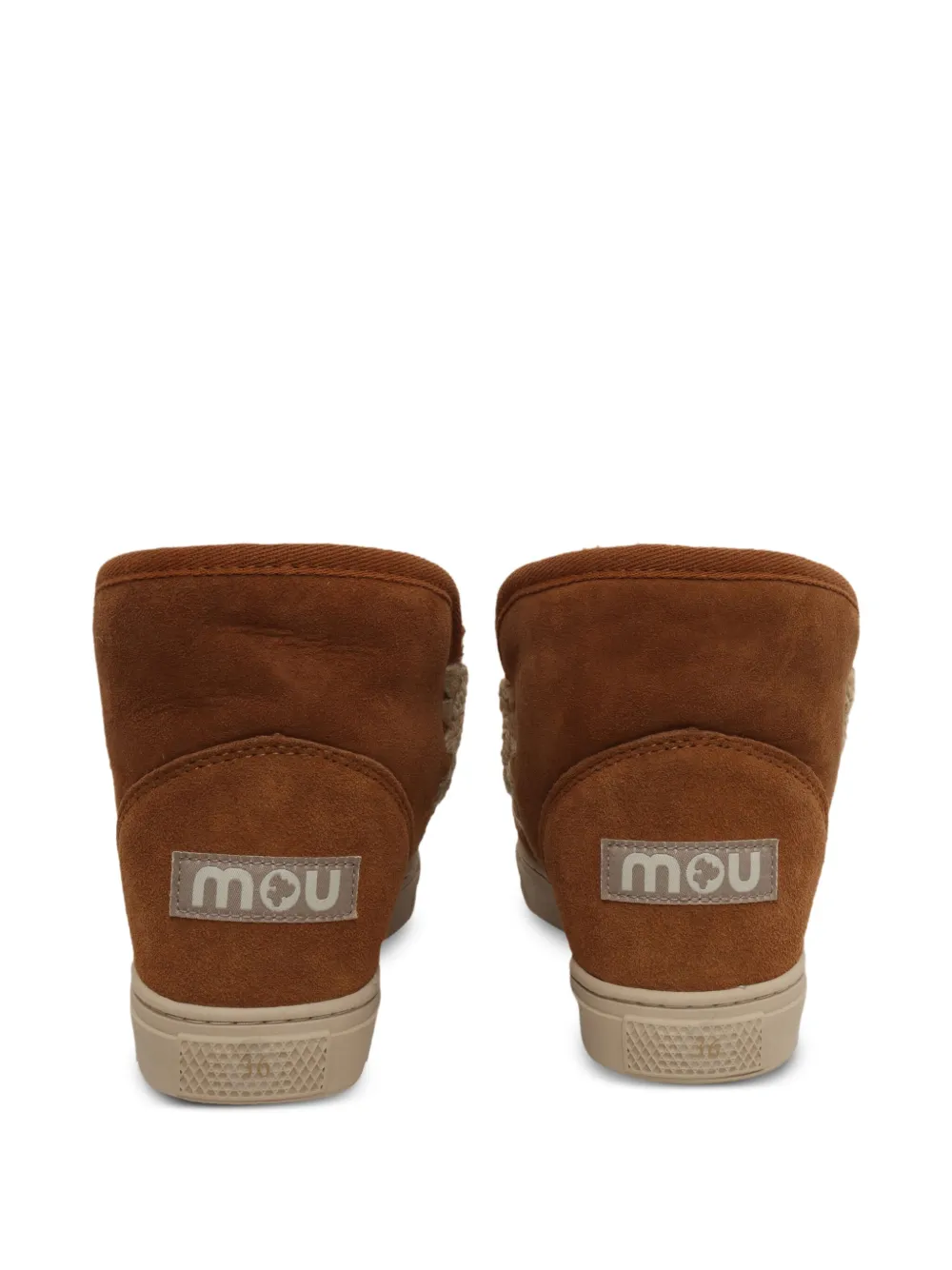 Mou Kids sheepskin ankle boots Brown