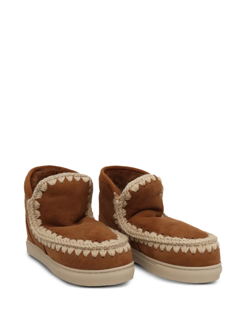 Mou Kids sheepskin ankle boots Brown